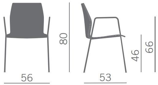 Kastel Накладной пластиковый стул с подлокотниками Kalea sun-id-1467327 - Вид №2