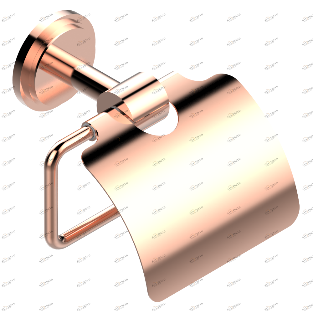 G2J-538AC Бумагодержатель с крышкой настенный Thg-paris Faubourg - белый фарфор - с рукоятками Розовое золото G2J-538AC CAT.F