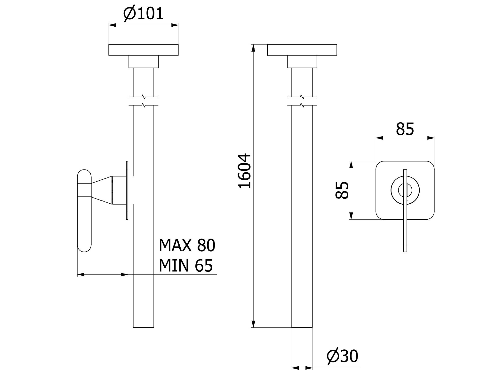 Смеситель для раковины с 2 отверстиями IB Soho ARCH-00110387 - Вид №4