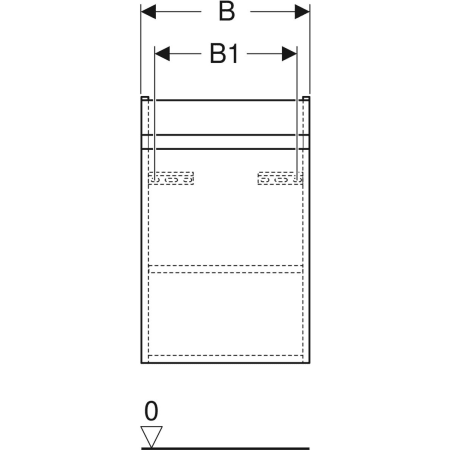 501.903.JR.1 Шкафчик для раковины Geberit Renova Plan, с одной дверью Geberit  - Вид №3