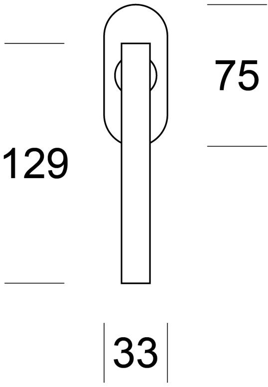 Ento Металлическая оконная ручка dk в современном стиле на розе Smart 4833bis  - Вид №1