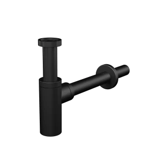 Сифон для умывальника DN32 DESIGN круглый, черный-мат