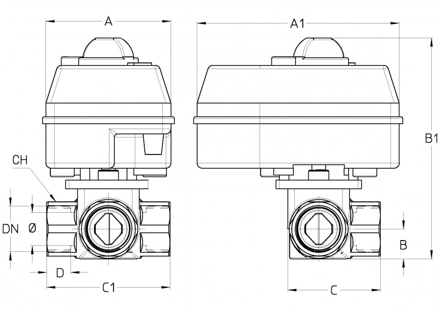 CIMBERIO CIM 680 Automix MV120 трехходовой смесительный клапан CIM 680  - Вид №1