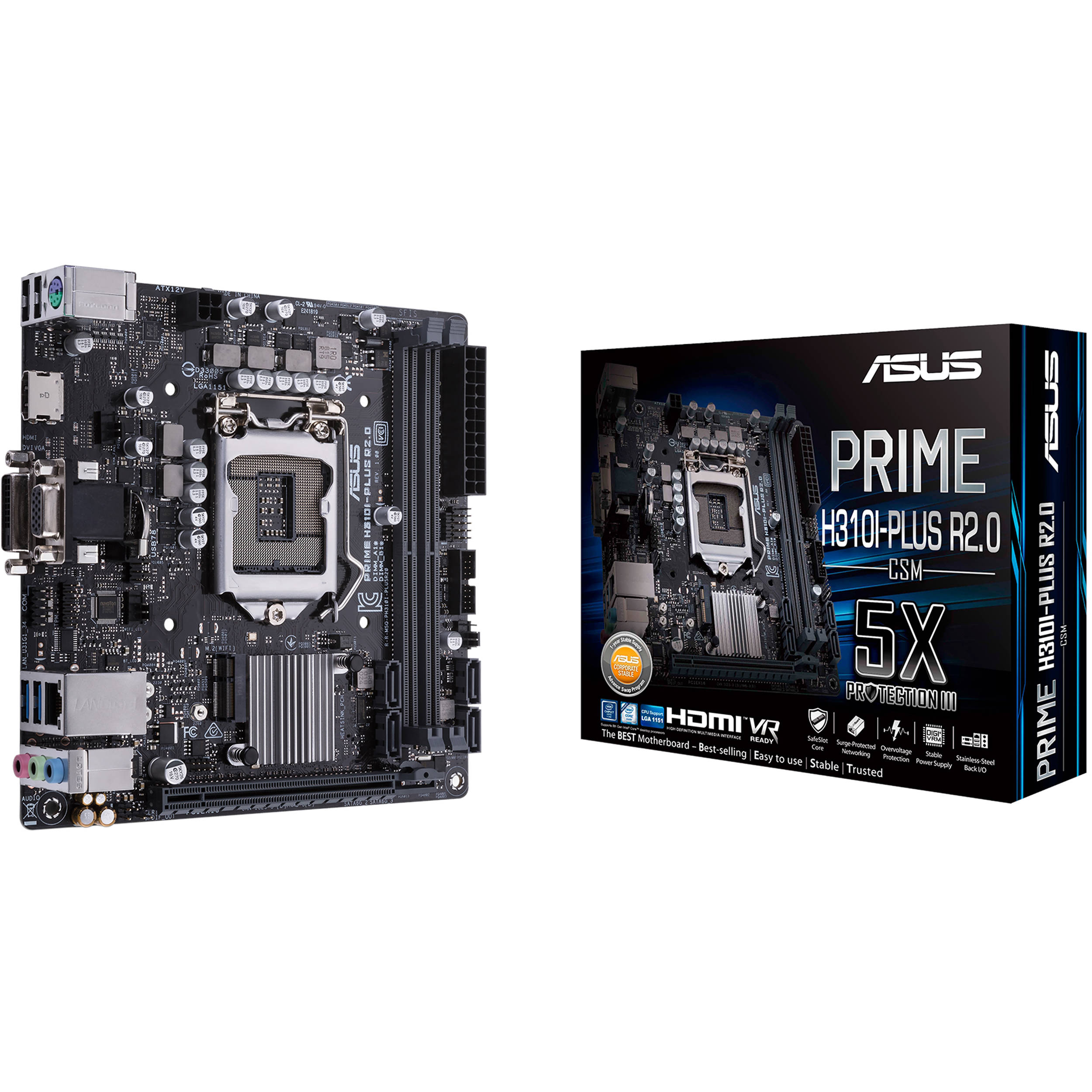 90MB1090-M0EAYC Prime h310i-plus r2.0/csm ASUS Santreyd  - Вид №4