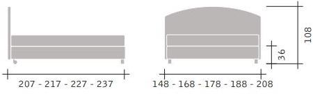 Flou Двуспальная кровать с мягким изголовьем Magnolia sun-id-1404892 - Вид №3