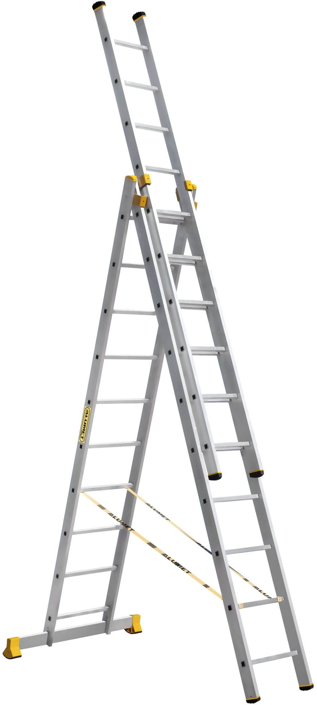 Алюминиевая профессиональная трехсекционная универсальная лестница