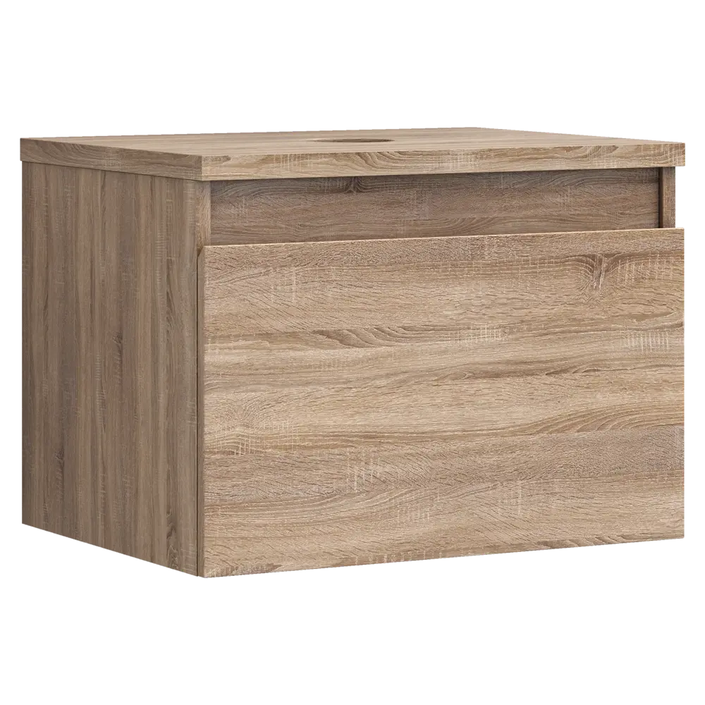 Тумба под раковину подвесная Vigo Matteo 60 см цвет дуб сонома STLM-2190196 - Вид №1