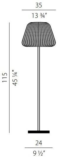 PANZERI Торшер из ротанга для улицы Ralph Et 4744 - Вид №2