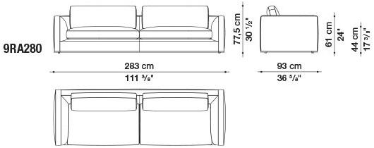 B&B Italia Модульный угловой диван из ткани Richard sun-id-1472345 - Вид №46
