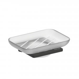 169931 Мыльница настенная 14 см цвет Черный Sonia S-CUBE Испания