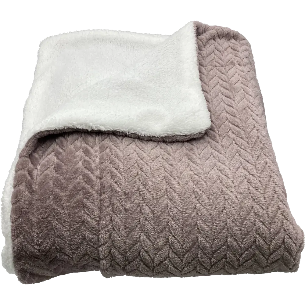 Плед "Ромено" 180x200 см микрофибра цвет пыльная роза Ardenza STLM-2003857