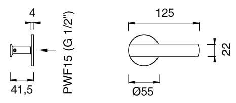 2-ходовой переключатель из нержавеющей стали CEADESIGN AYLA ARCH-00022536 - Вид №2