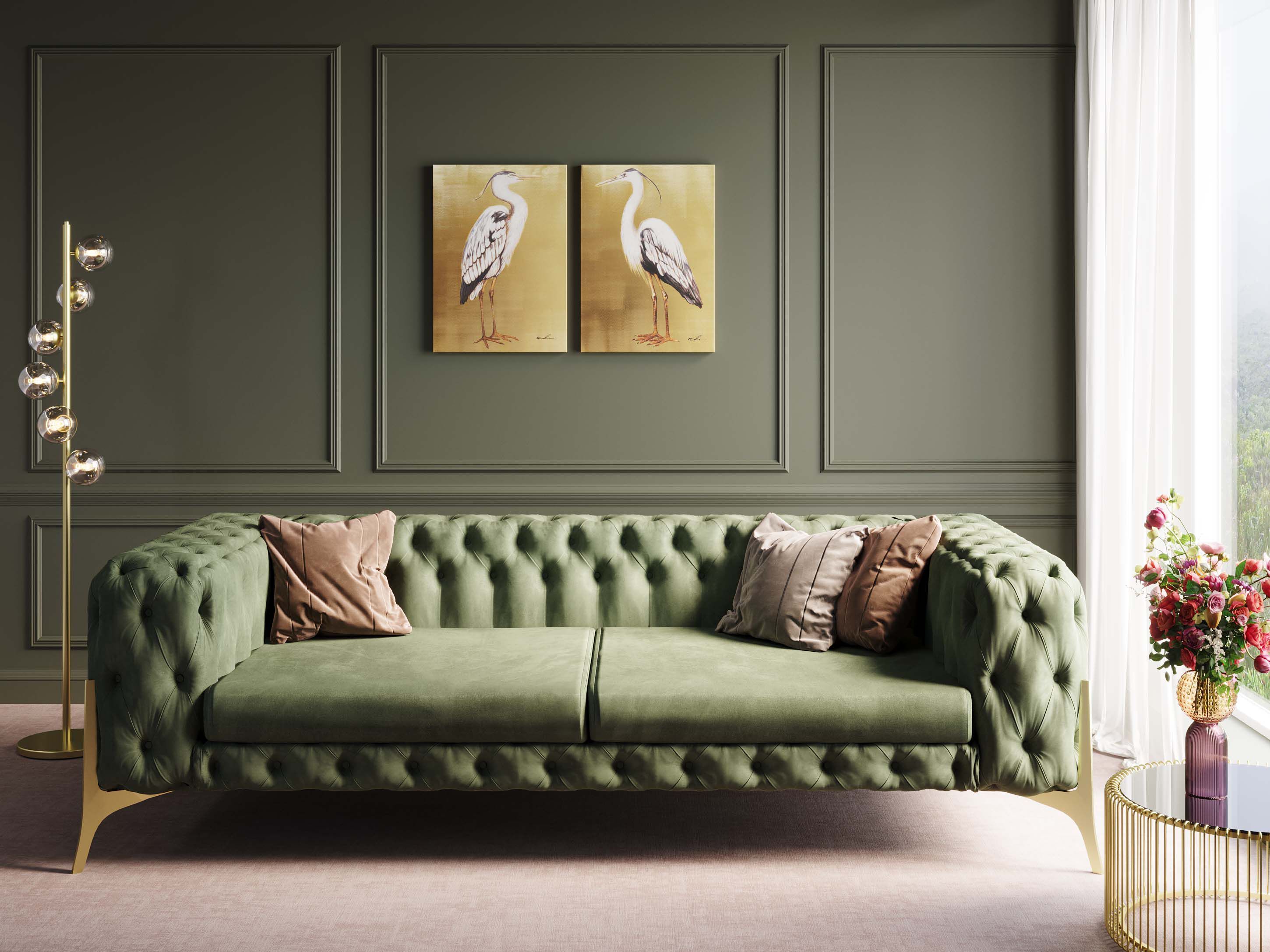 Торшер из стали и стекла KARE Design SCALA BALLS ARCH-00031119 - Вид №2