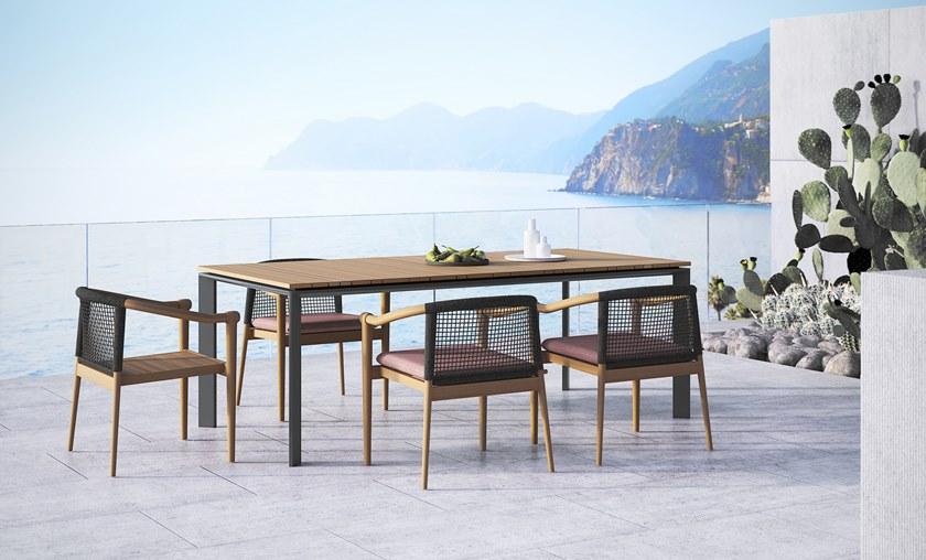 Atmosphera Прямоугольный садовый стол из тика Magic Mag.ta16 - Вид №2