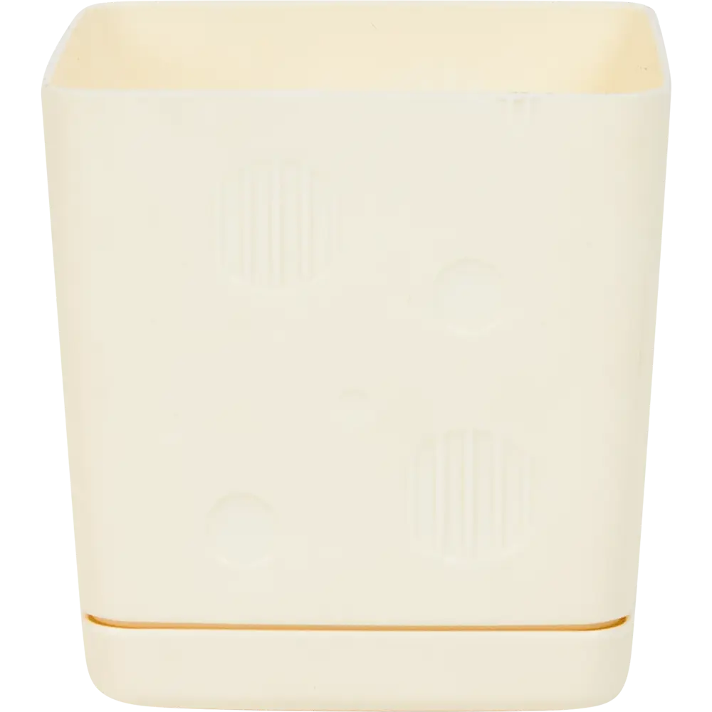 Горшок цветочный Engreen Microcosm 10.3x10.3x10.4 см v0.8 л пластик бежевый INGREEN STLM-2189882