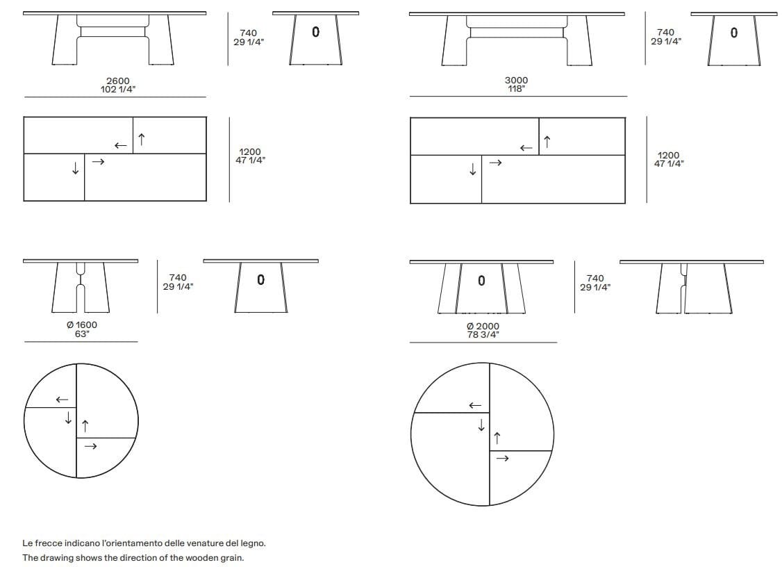 Круглый стеклянный стол Poliform KENSINGTON ARCH-00092950 - Вид №2