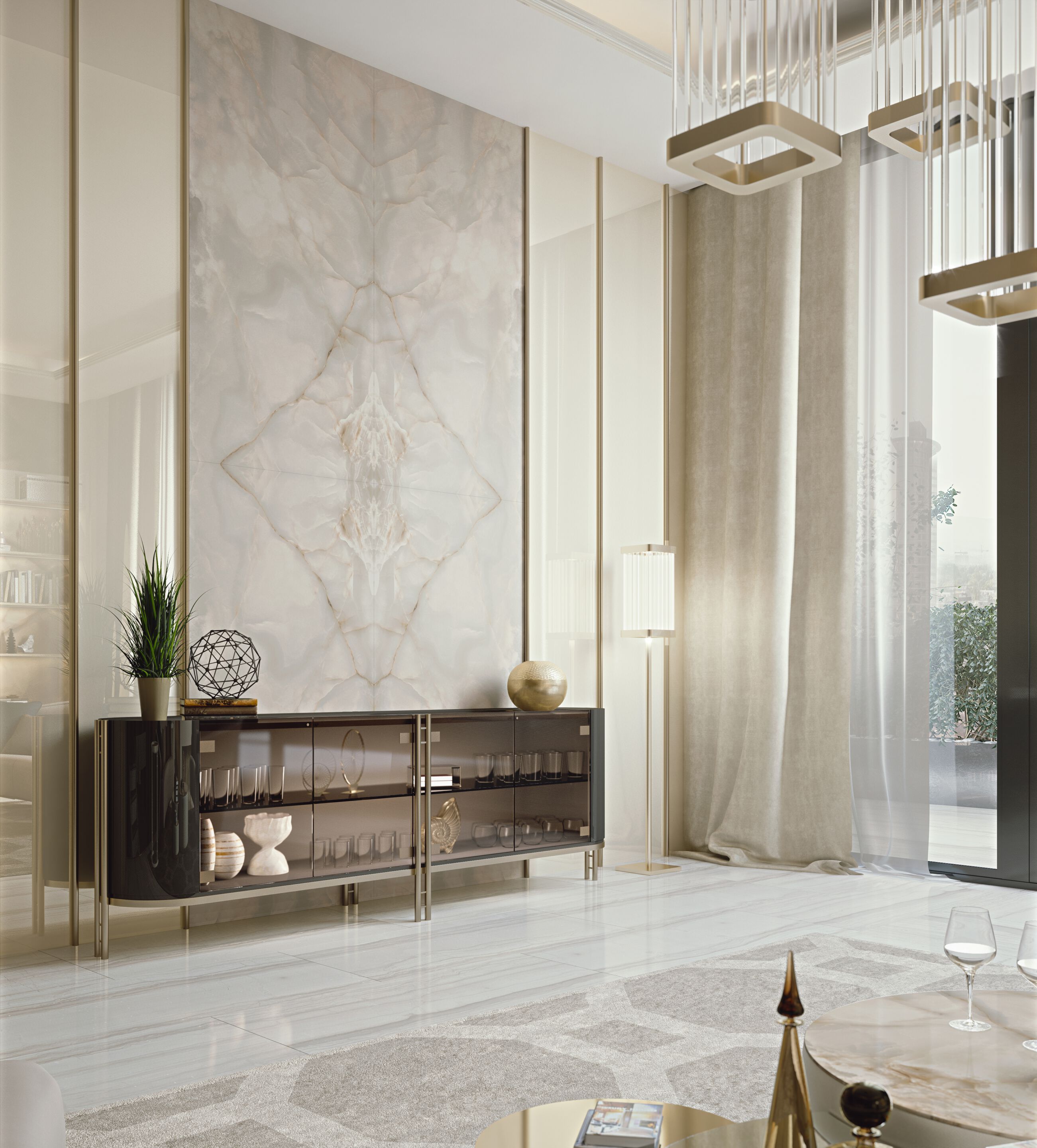 Шкаф из дерева и стекла с распашными дверями Bizzotto Italia Atmosphera ARCH-00117959 - Вид №4