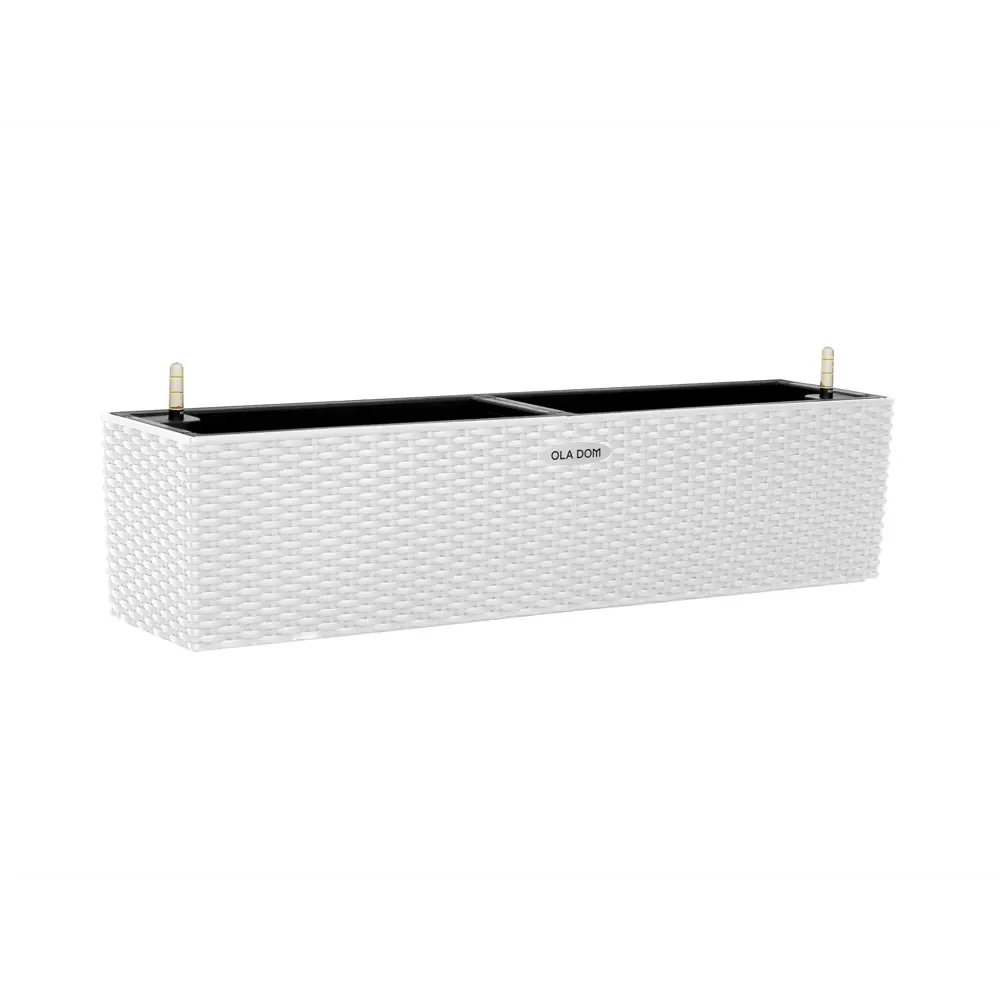 Кашпо для цветов Ola Dom Rattan 12 л белый Santreyd STLM-2173611