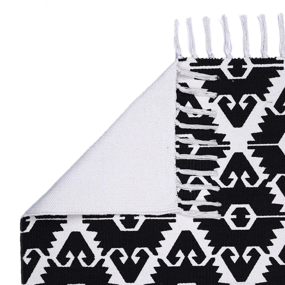 Коврик грязезащитный KREAFORTA Cauvery 60x90 см хлопок цвет черно-белый STLM-2175219 - Вид №4