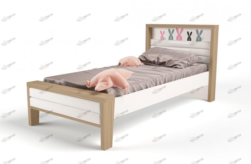 Кровать ABC-KING 190х90 №2MIX BUNNY №2 (с мяг.изнож) 4631147961648