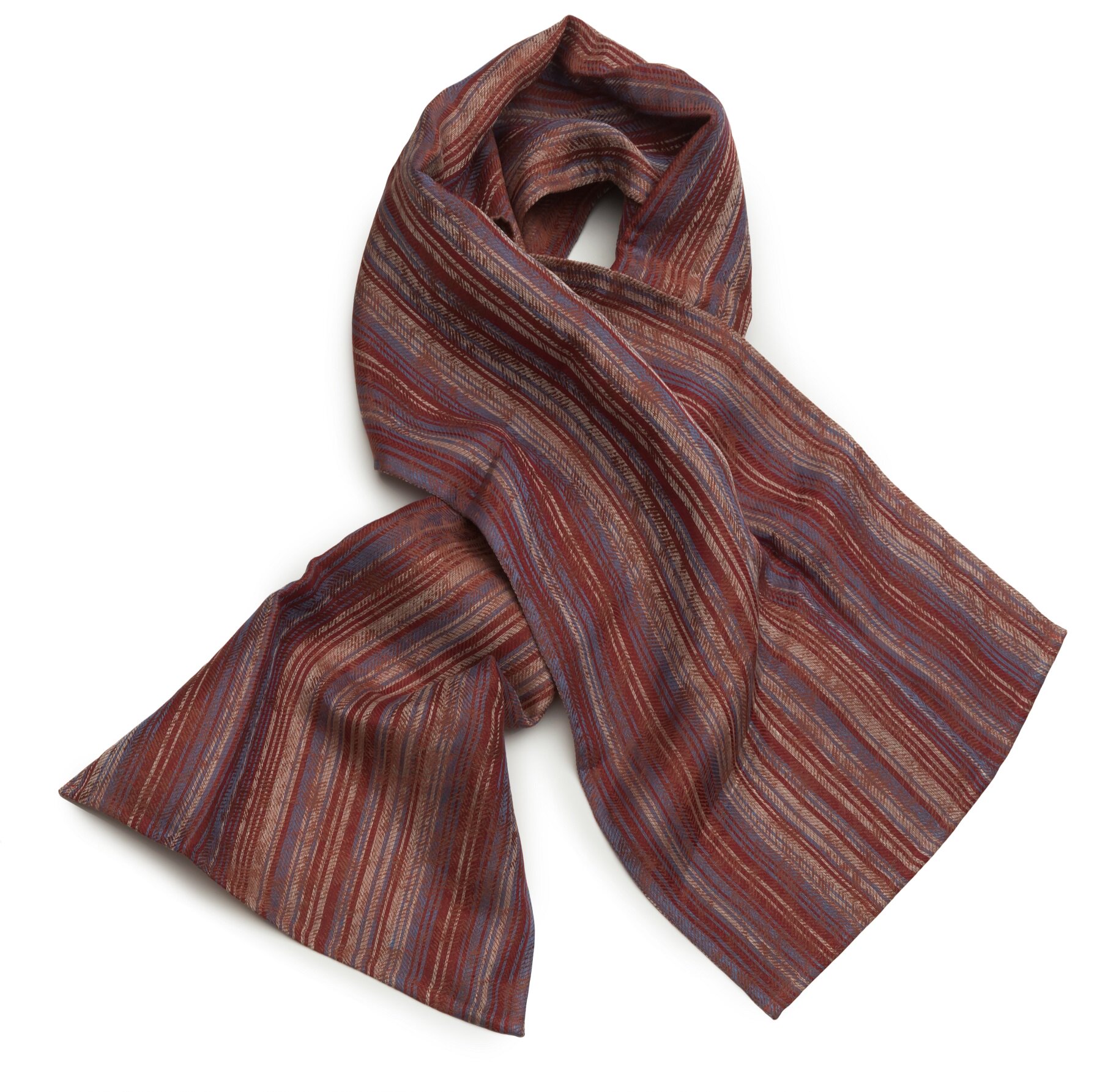 LEI_260_35 Шарф 45/200 лен, полоска красная LEITNER Santreyd 