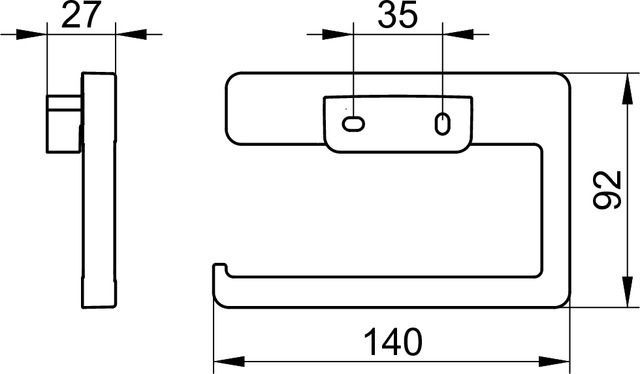 12762010000 Держатель для туалетной бумаги KEUCO Collection Moll - Вид №2