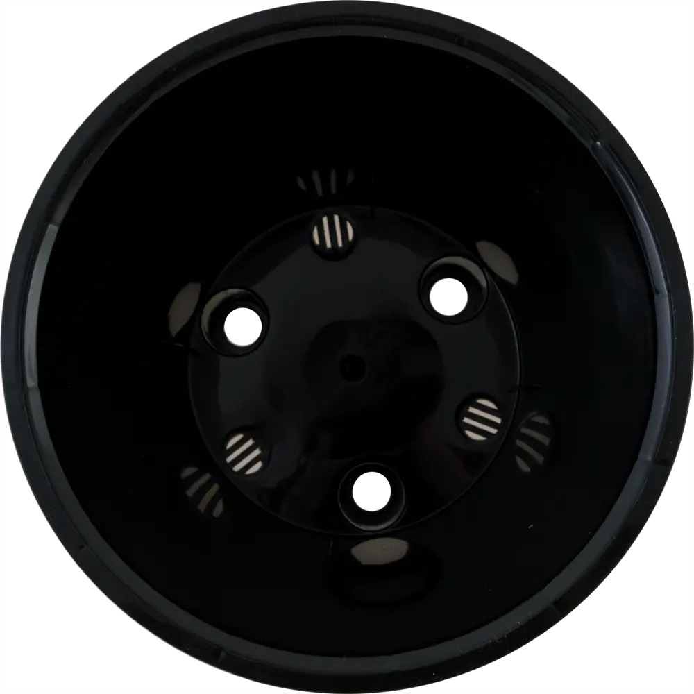 Горшок цветочный Ingreen London ø20 h18.3 см v4 л пластик чёрное золото Фиджи декор STLM-2007648 - Вид №1