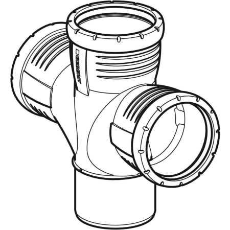 393.466.14.1 Крестовина со смещенным впуском Geberit Silent-Pro 87,5° Geberit  - Вид №1