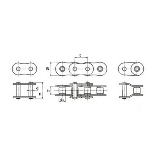 IS4332 Соединительное звено для цепи 10B-1G ISKRA  - Вид №2