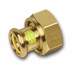 1113592234 SANHA 11359G пресс-фитинг газ, бронза, разъемн.соед.с плоск.упл. 22x3/4 мм