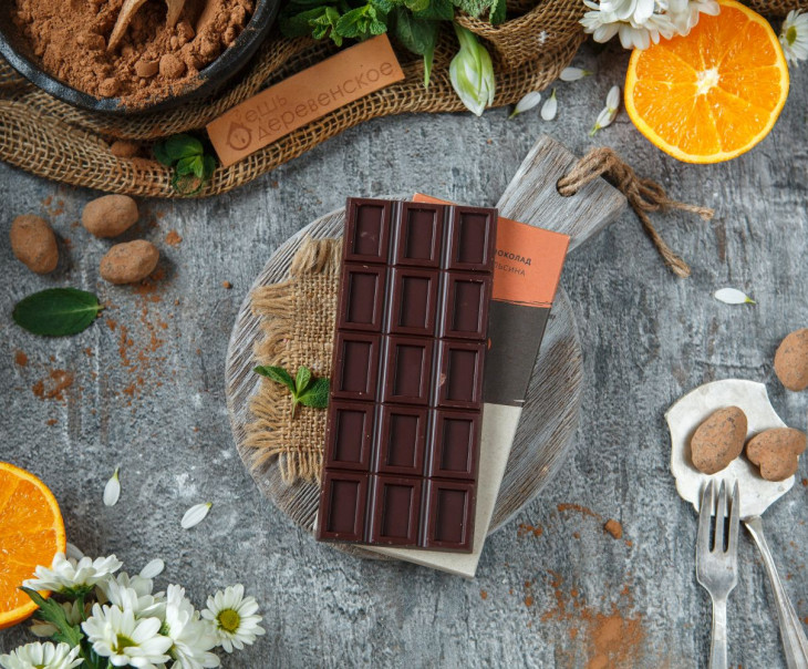 5994 Шоколад с цедрой апельсина 70% Вкусляндия  - Вид №1