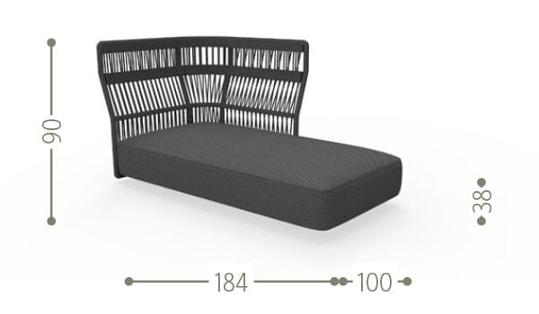 Секционный садовый диван из ткани и веревки Talenti ARCH-00118279 - Вид №18