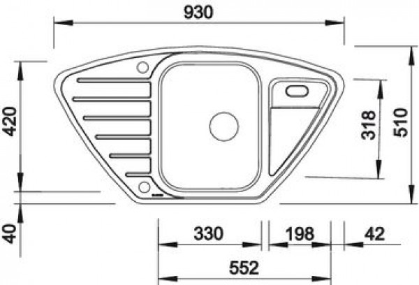 516277 Кухонная мойка Blanco Lantos 9 E-IF  Blanco Lantos - Вид №5