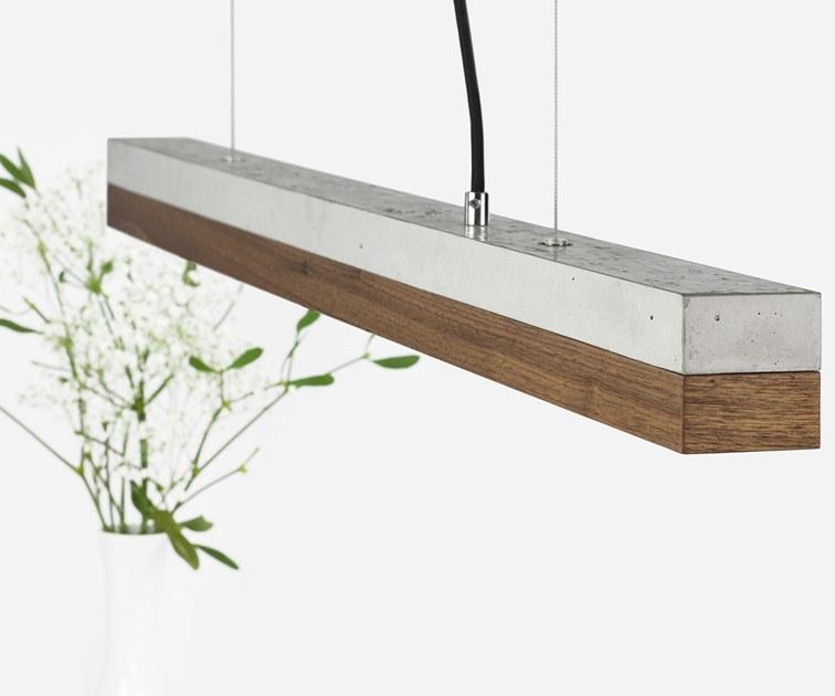 GANTlights Подвесной светильник из цемента и ореха C sun-id-1417358 - Вид №2