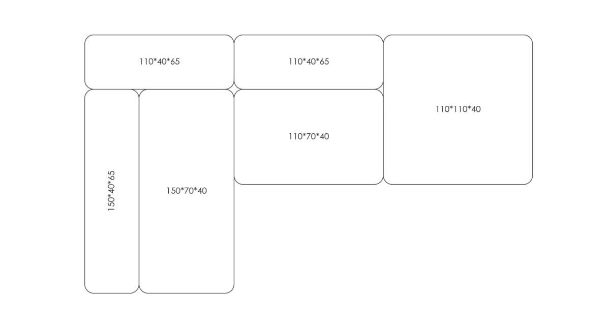 Тканевый диван с полуостровом HANNABI MODEL NO.16 ARCH-00069687 - Вид №2