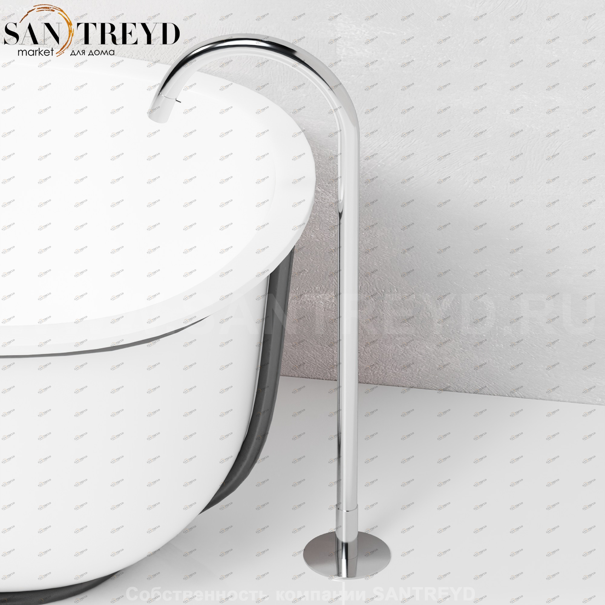 Смеситель ARUB1450000S FEZ для ванны хромированный Agape