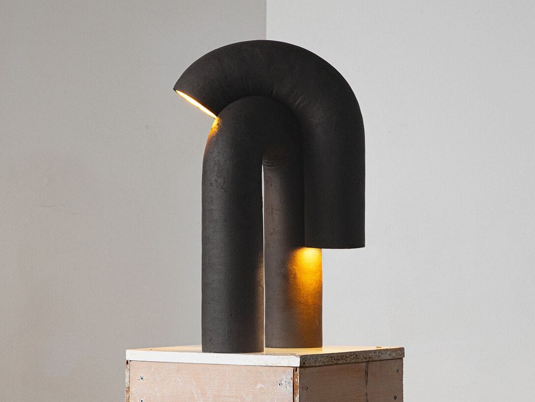 Настольная лампа ручной работы из глины LO Contemporary PENDULŪ ARCH-00011744