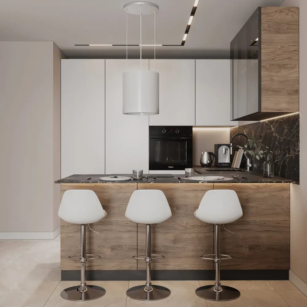 Фасад кухонного шкафа Токио 59.7x137.3 см KONSENSA ЛДСП цвет темное дерево Токио темное дерево STLM-2187848 - Вид №14