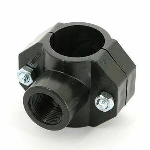 Врезка монтажная 40 x 3/4" ВР, 2 болта, для труб ПНД UNIDELTA