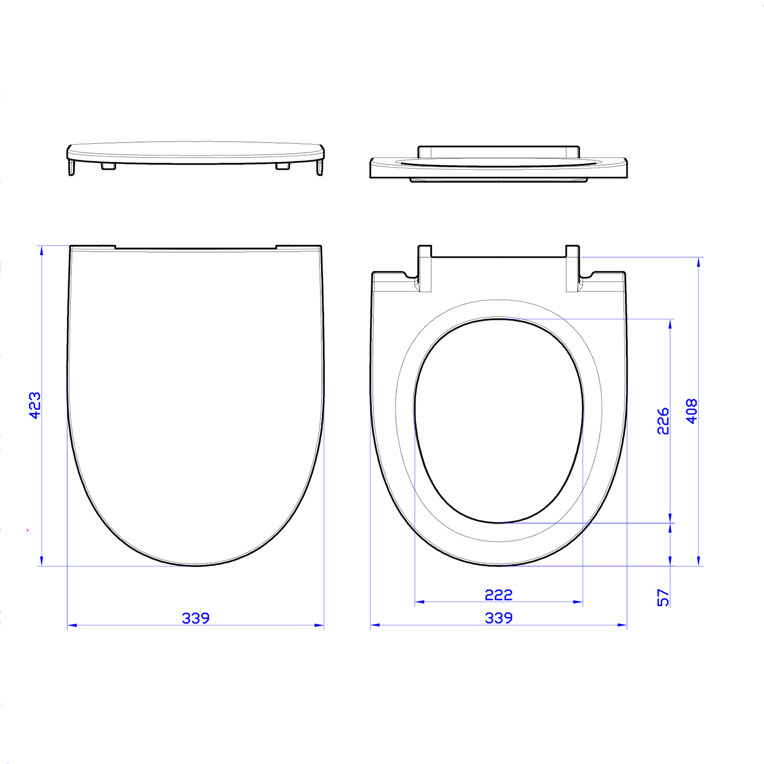 87305777 Сиденье для унитаза Mars с микролифтом цвет белый STLM-0073683 DINOPLAST  - Вид №6
