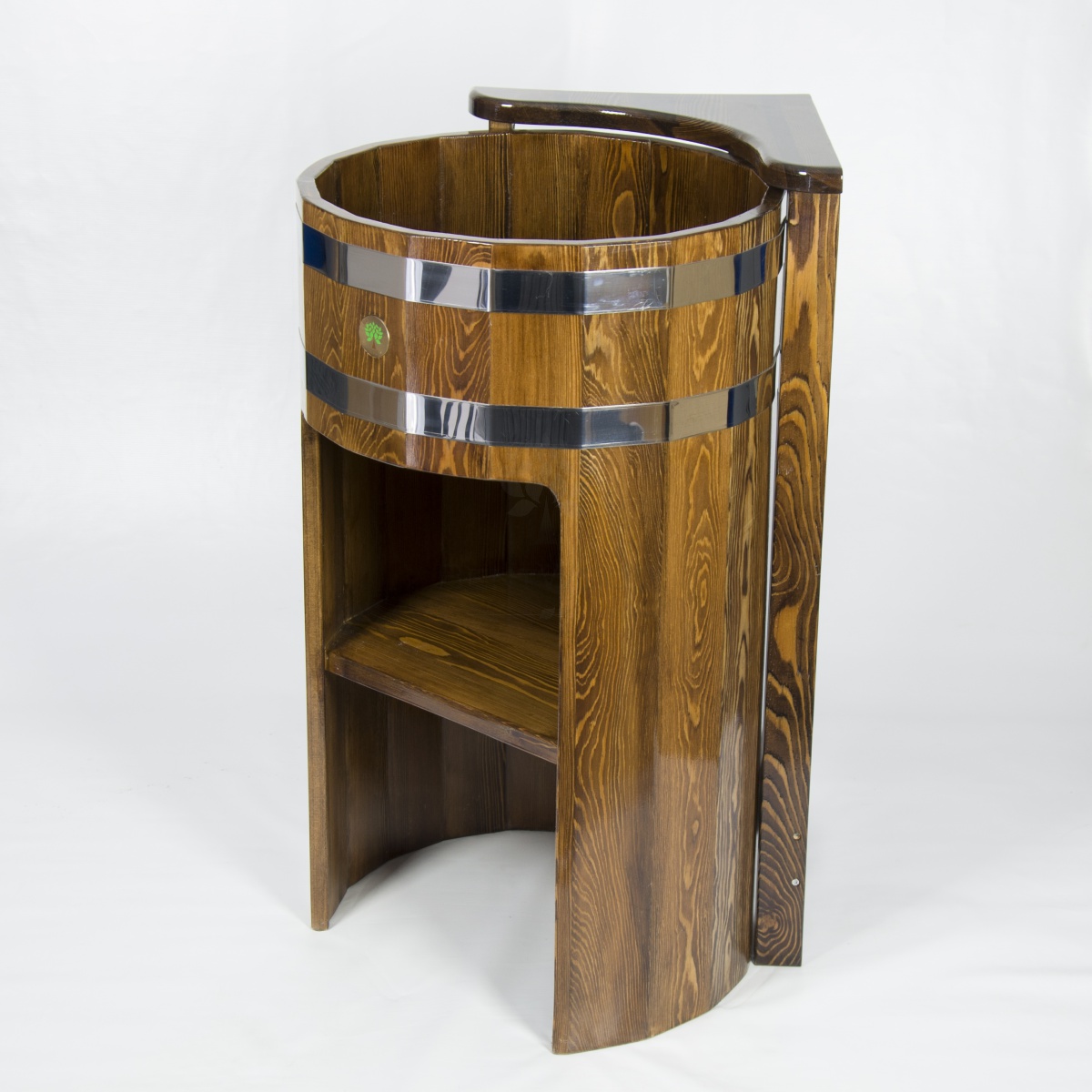 158 Умывальник - стойка угловая (лиственница морёная) Alyarus  - Вид №3