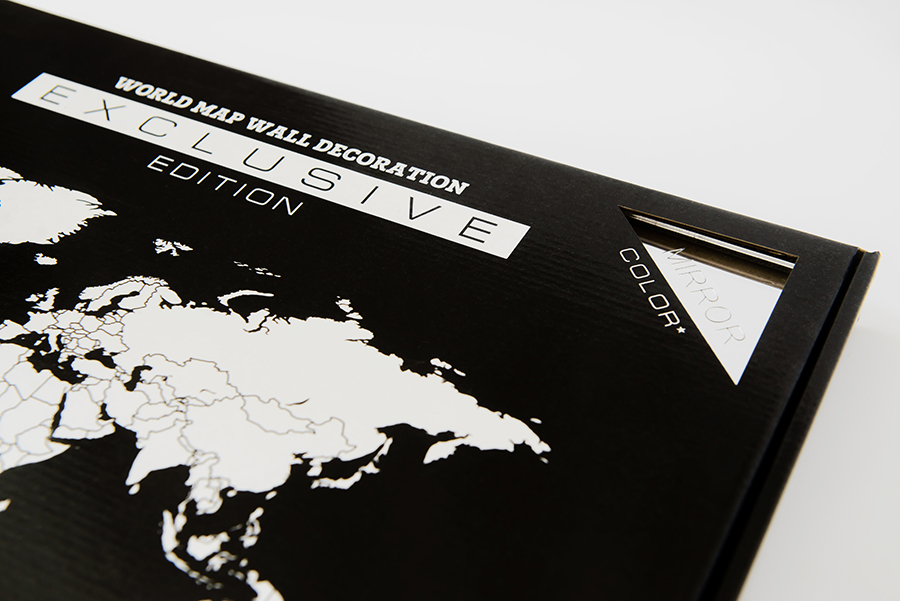 19-19 Карта-пазл зеркальная wall decoration exclusive 90х54 см Mimi  - Вид №8