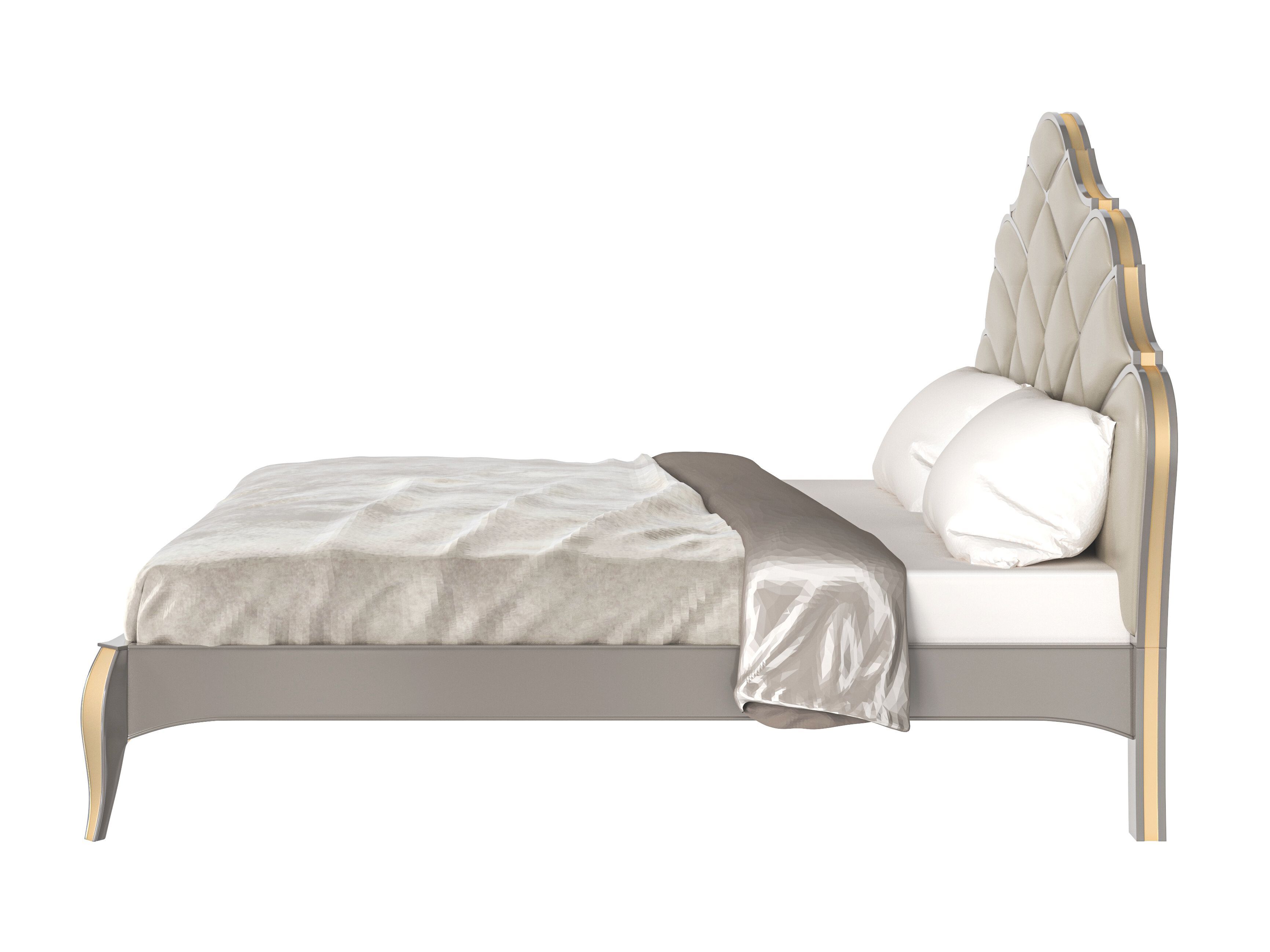 Кожаная мягкая двуспальная кровать Modenese Luxury Interiors SEASHELL ARCH-00085102