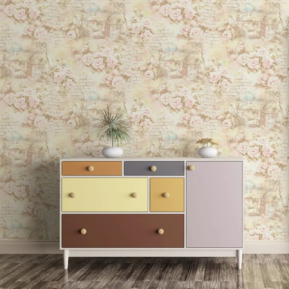 Обои бумажные Московская обойная фабрика Азалия бежевые 0.53 м 237432-2 STLM-2192067 - Вид №4