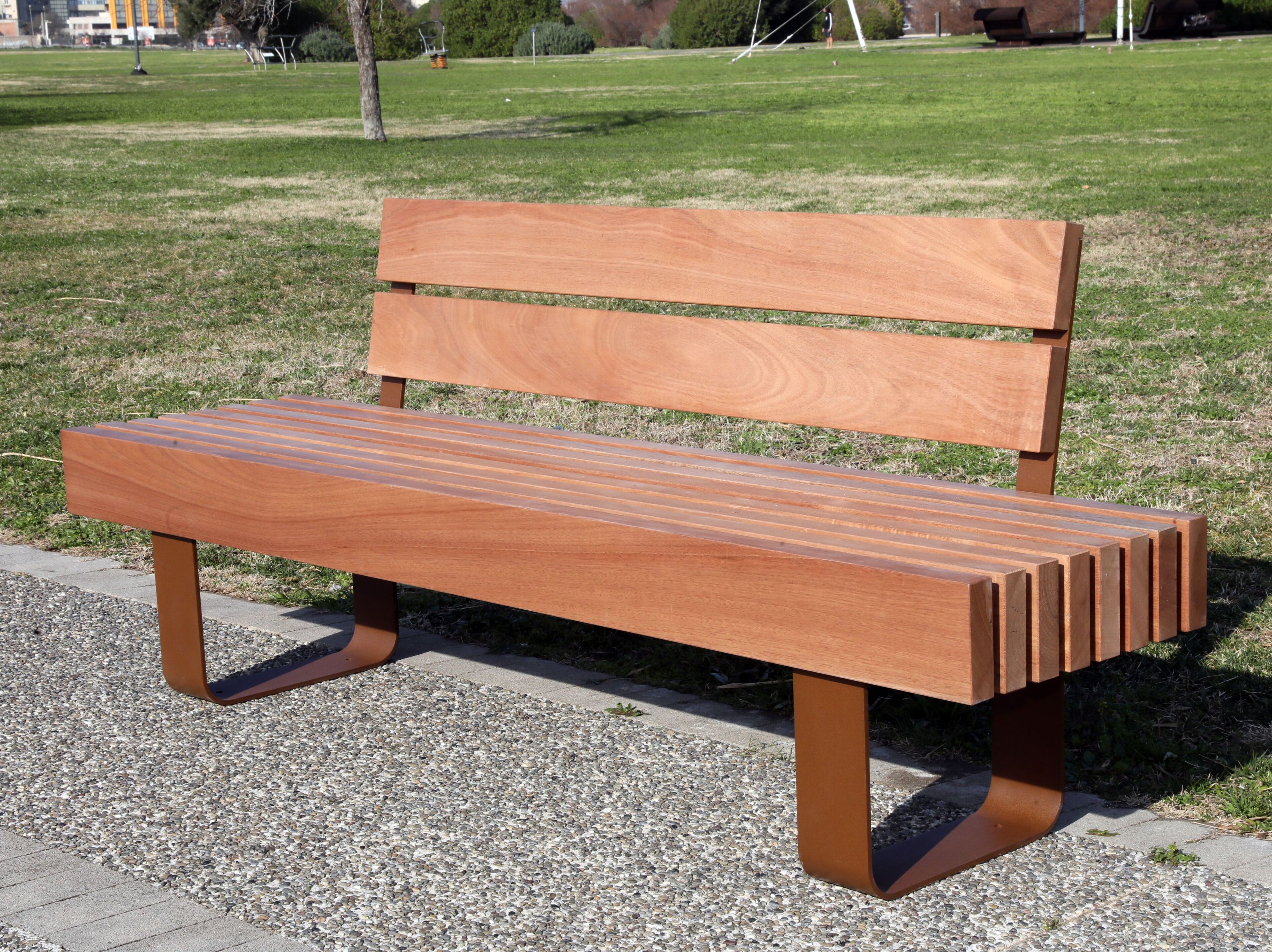 Скамья из окуме со спинкой CITYSì DAFNE ARCH-00057910