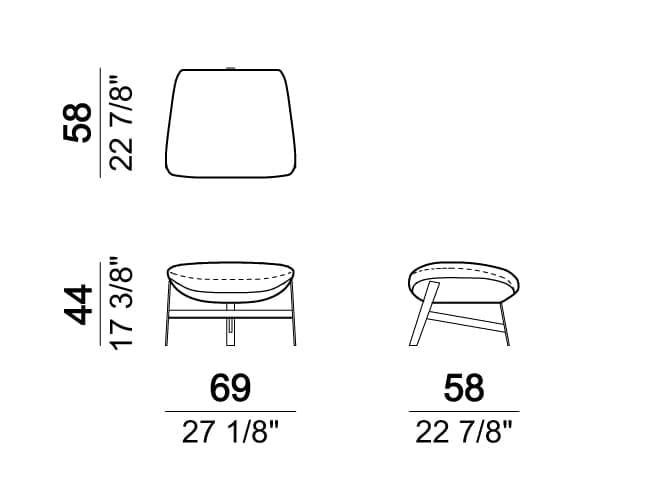 Кожаная подставка для ног In Stock Arketipo ARCH-00105010 - Вид №3
