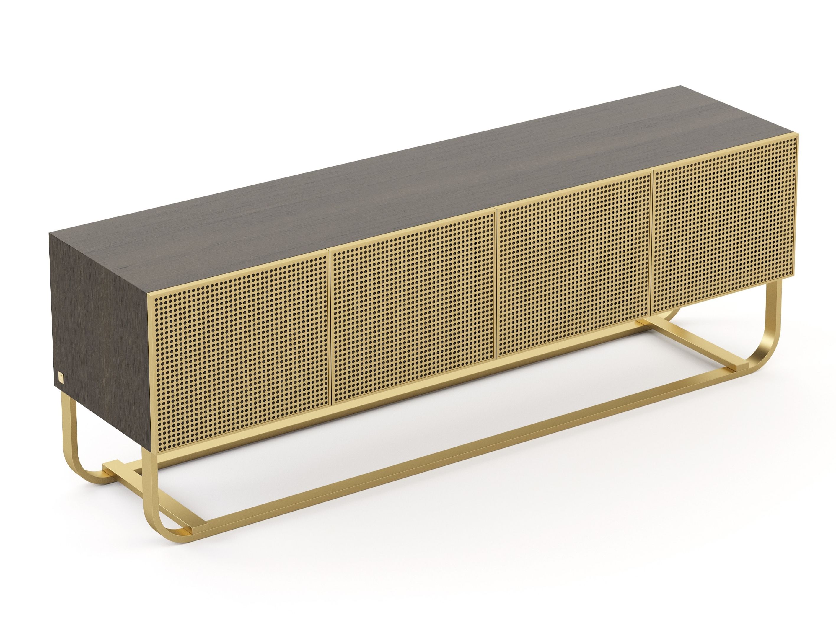 Латунный и деревянный шкаф с распашными дверями Stylish Club His &amp ARCH-00137659 - Вид №19