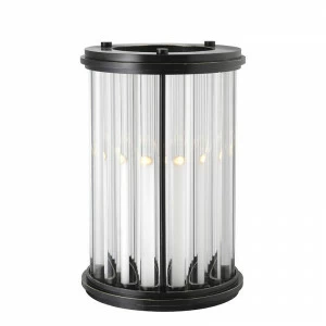 Подсвечник стеклянный прозрачный с черным ободком Ruhlmann L от Eichholtz EICHHOLTZ EICHHOLTZ 060268 Черный