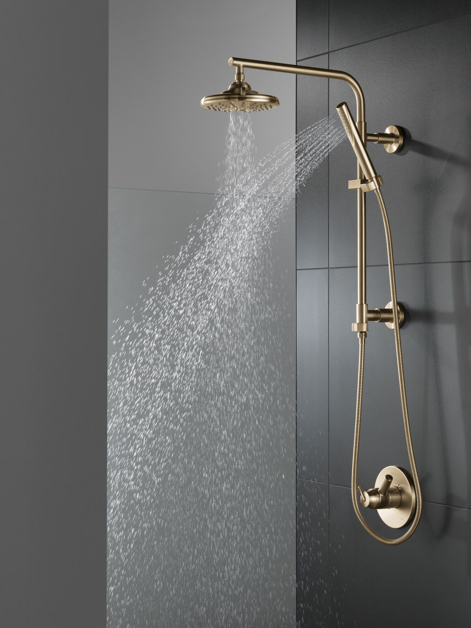 58810-CZ Душевая колонна 18 дюймов, круглая Delta Faucet Universal Showering Шампанское бронза  - Вид №5