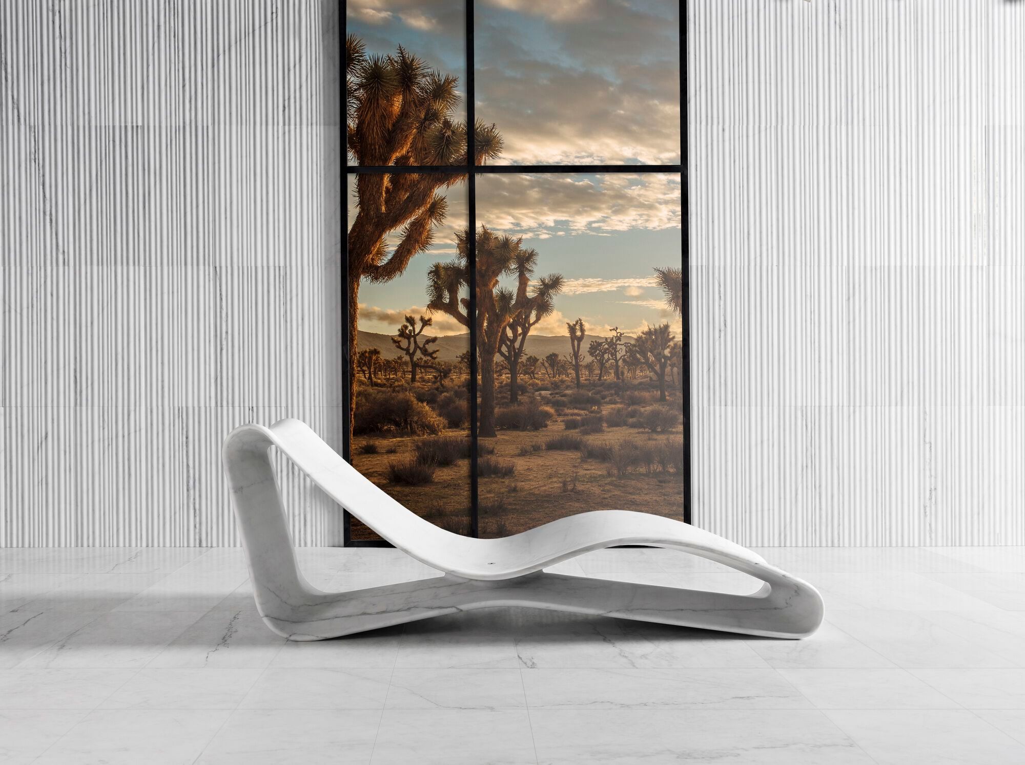 Мраморный шезлонг LUCE DI CARRARA VOLUTE ARCH-00043622 - Вид №2